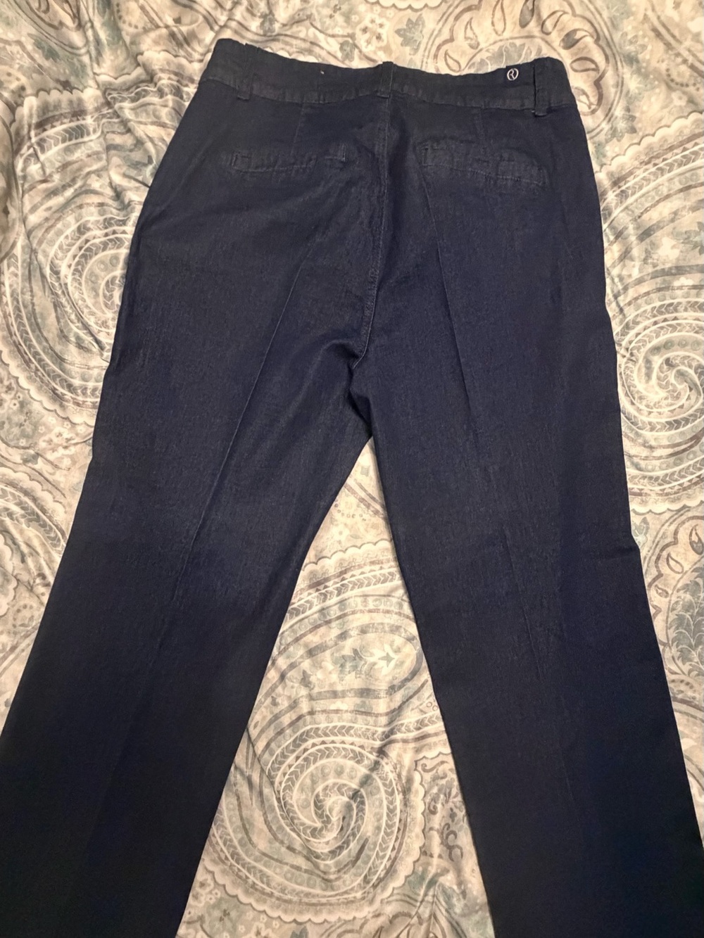 Women's Navy Straight Leg Trousers